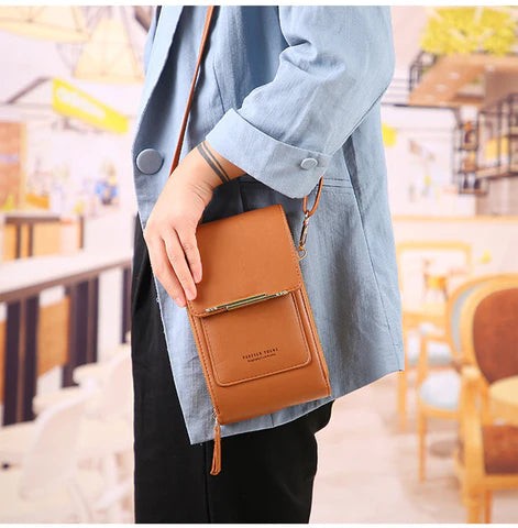 PU Leather Touchscreen Crossbody Bag