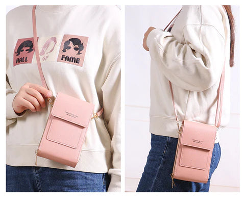 PU Leather Touchscreen Crossbody Bag