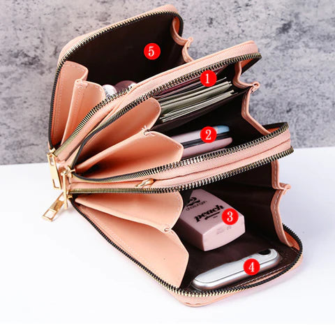 PU Leather Touchscreen Crossbody Bag