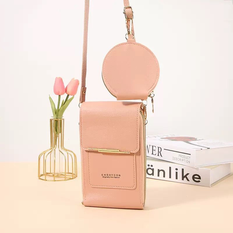 PU Leather Touchscreen Crossbody Bag