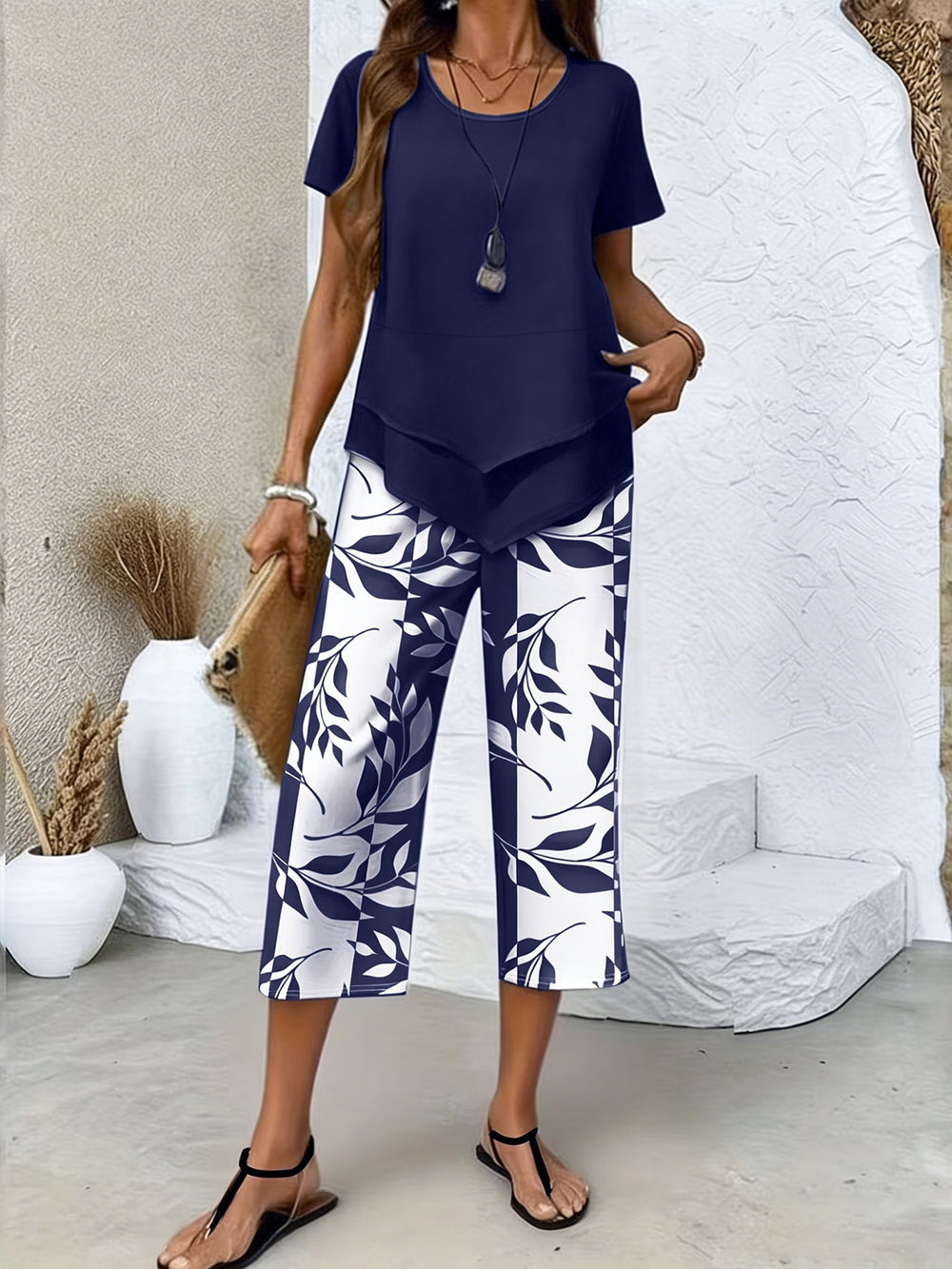Printed Tunic Trouser Set